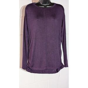 Daisy Fuentes Long Sleeve Tunic Top Basic Shirt Lightweight Sweater Medium